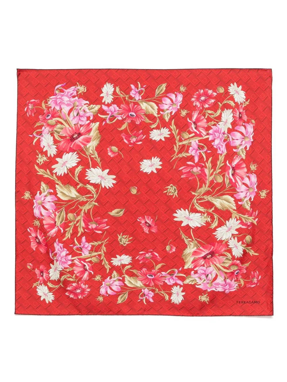 Printed silk foulard
