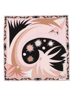 Printed silk foulard