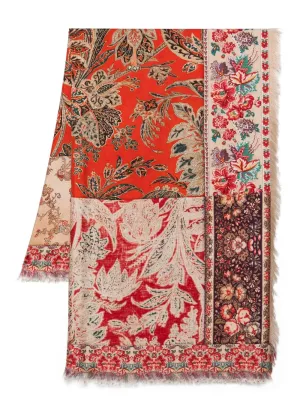 Printed silk scarf