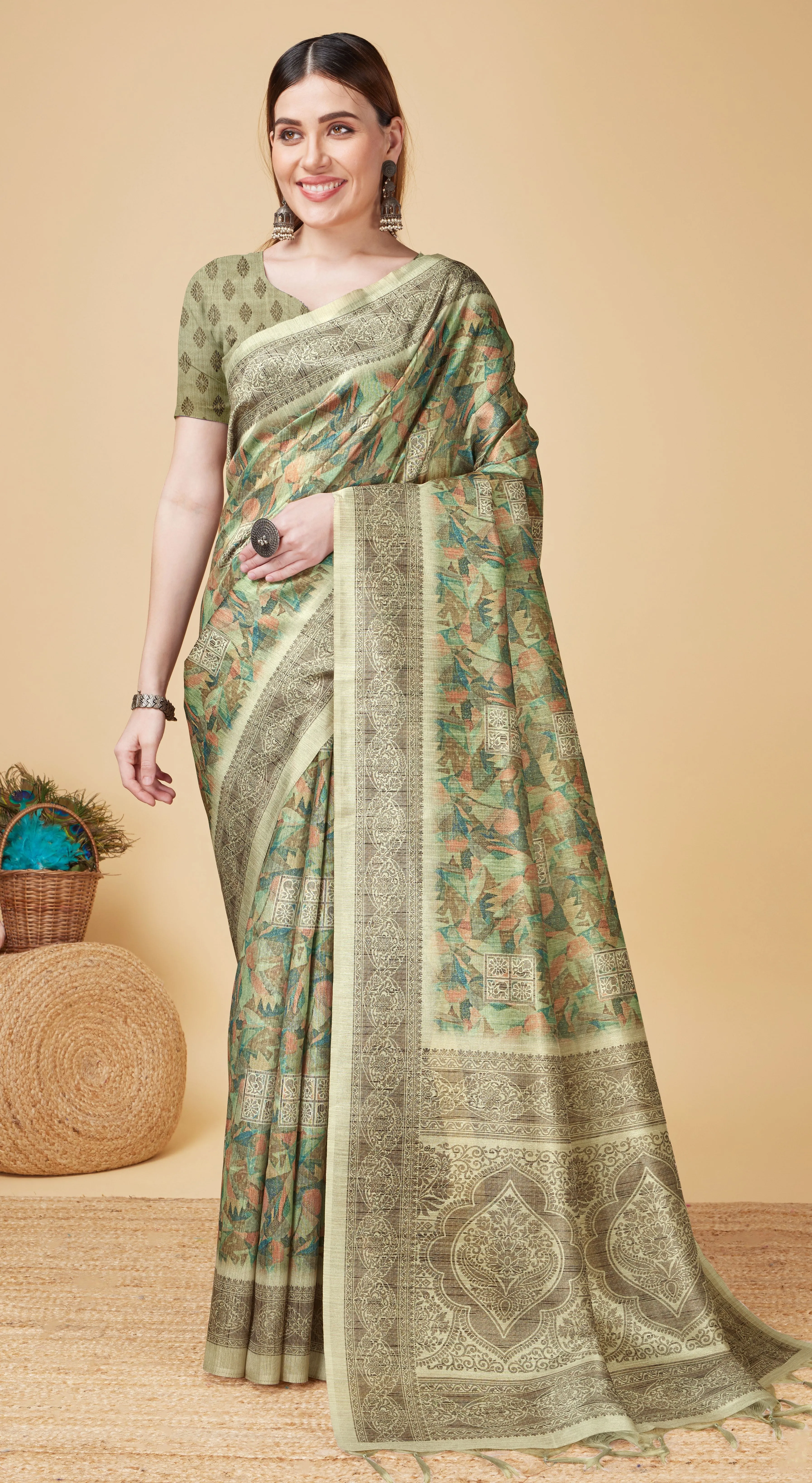 Printed Soft Silk Saree