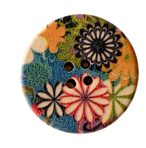 Psychedelic flower shawl pin