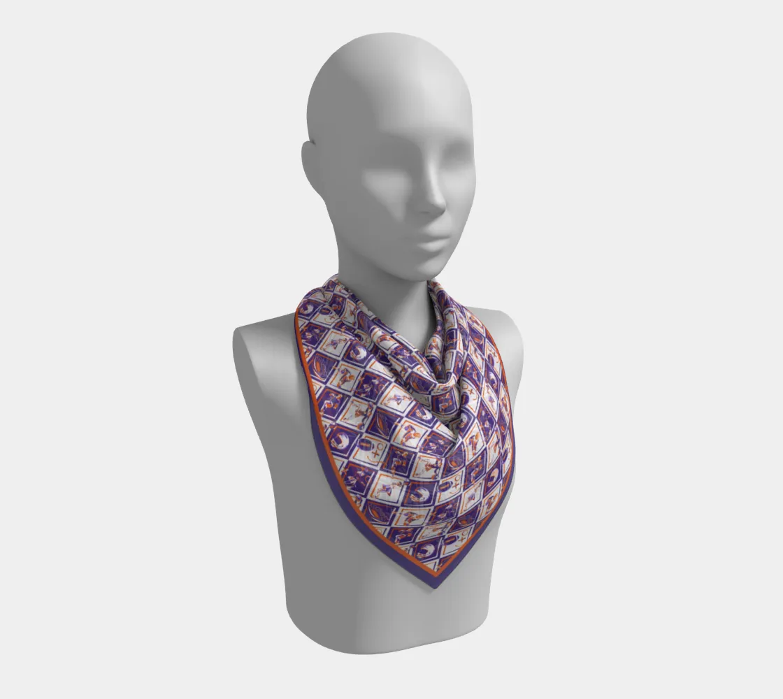 Purple   Orange Checkerboard Gameday - Wholesale