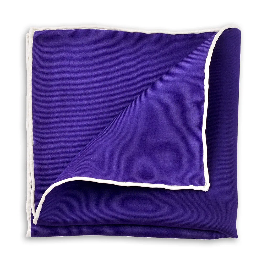 Purple Silk Pocket Square