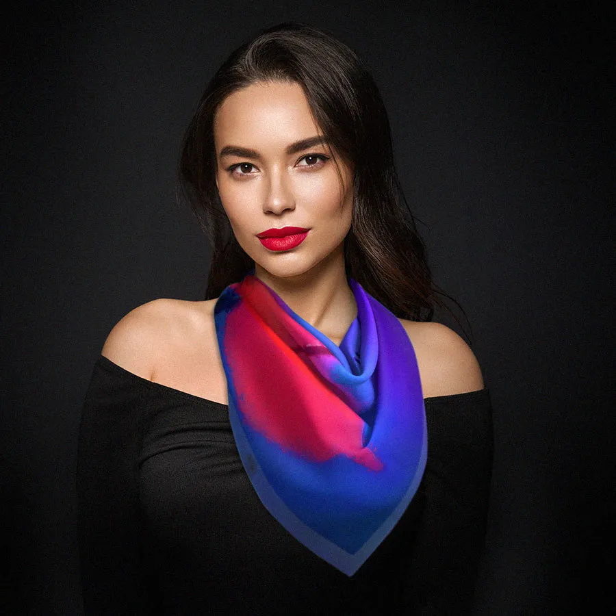 Purple Sunset - Silk Scarf