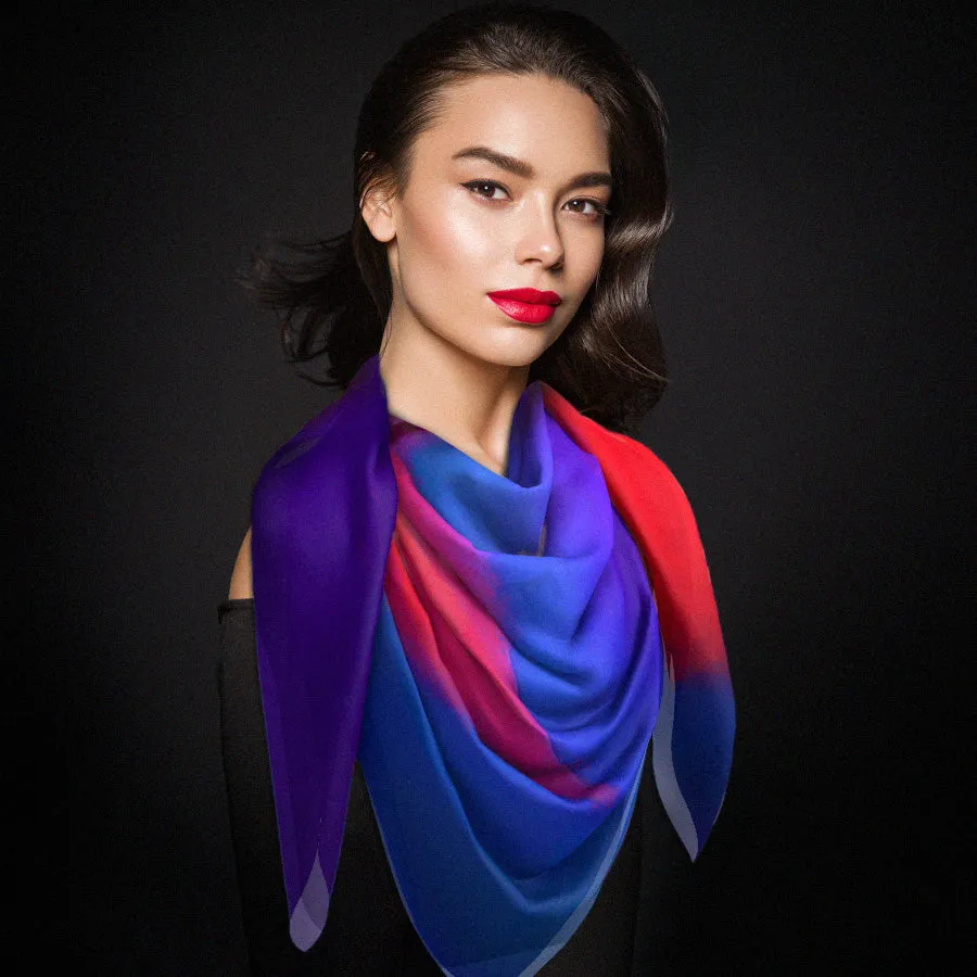Purple Sunset - Silk Scarf
