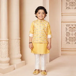 Radiant Gold Splendor Kids' Kurta Set