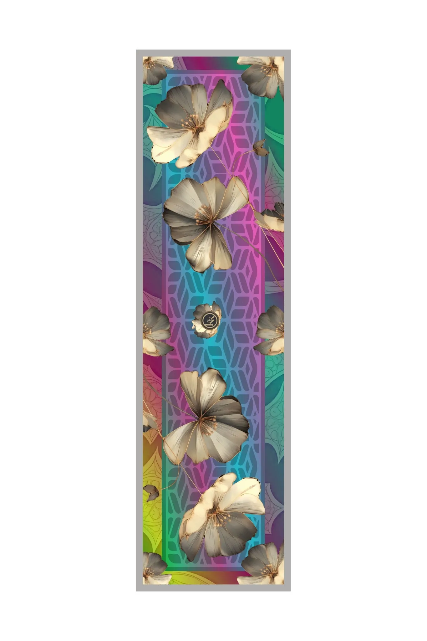 Rainbow Blossom Silk Scarf