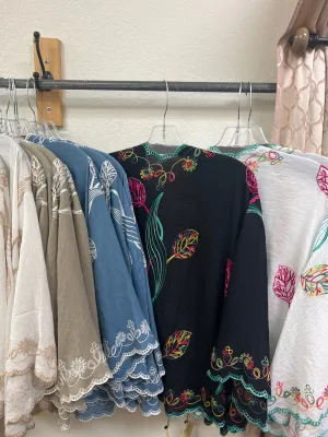 Rapti embroidered buckle shawls