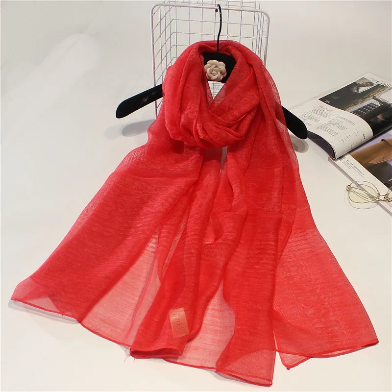 Real Silk Wool Long Scarf Shawl 90x200