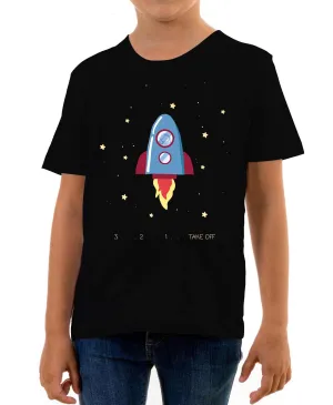 Reality Glitch Rocket Ship Take Off Kids T-Shirt