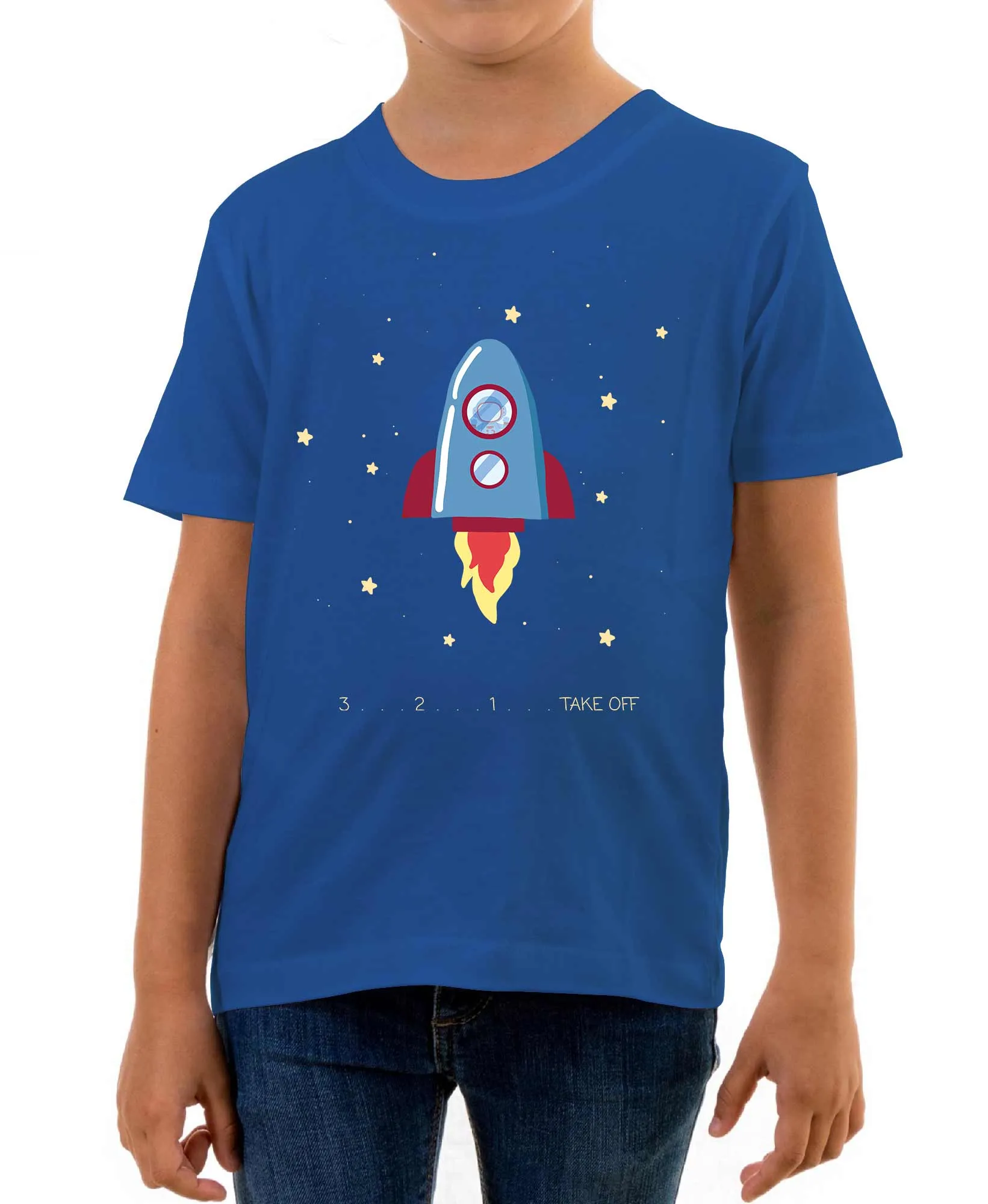 Reality Glitch Rocket Ship Take Off Kids T-Shirt