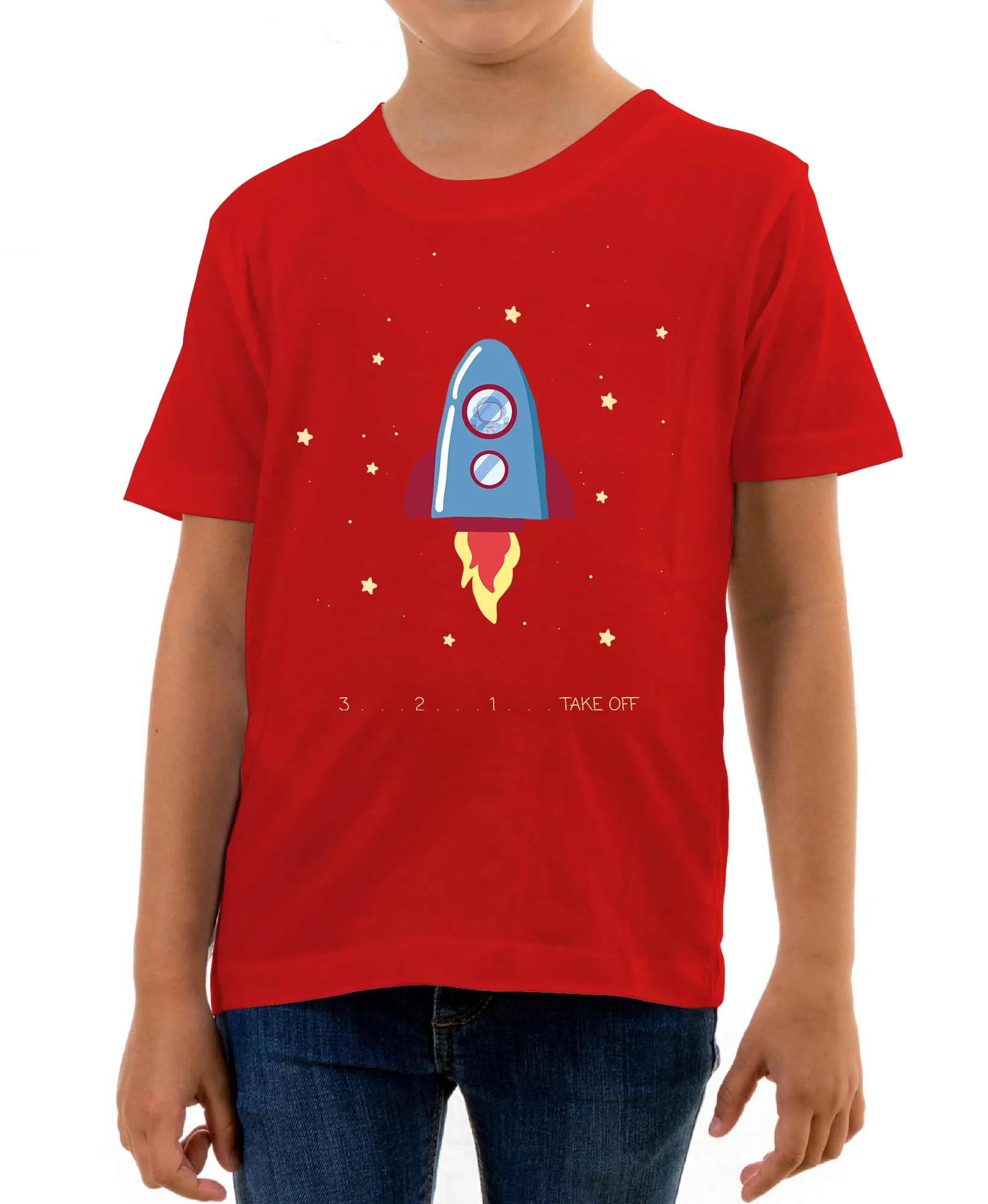 Reality Glitch Rocket Ship Take Off Kids T-Shirt