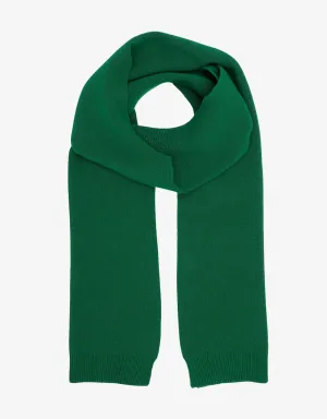 Recycled merino wool scarf in kelly green