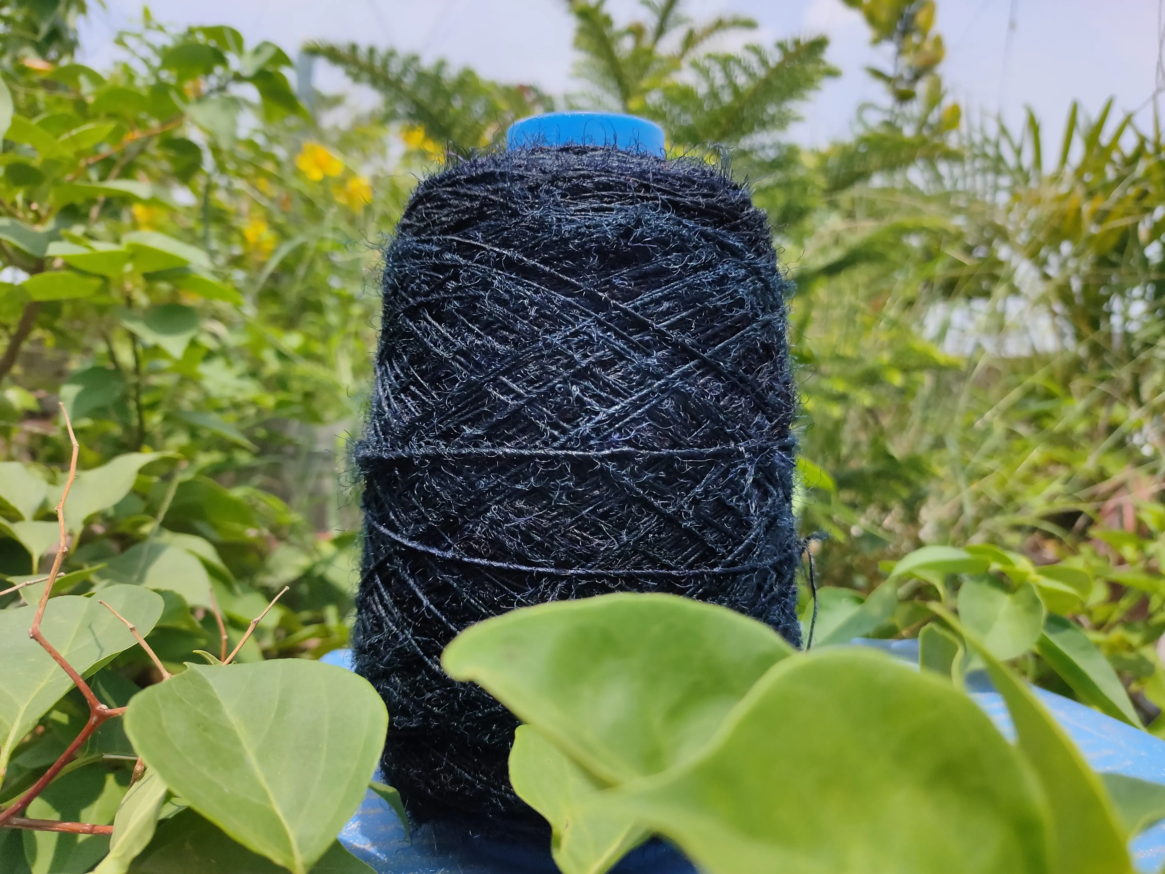 Recycled Sari Silk Yarn Prime - Black