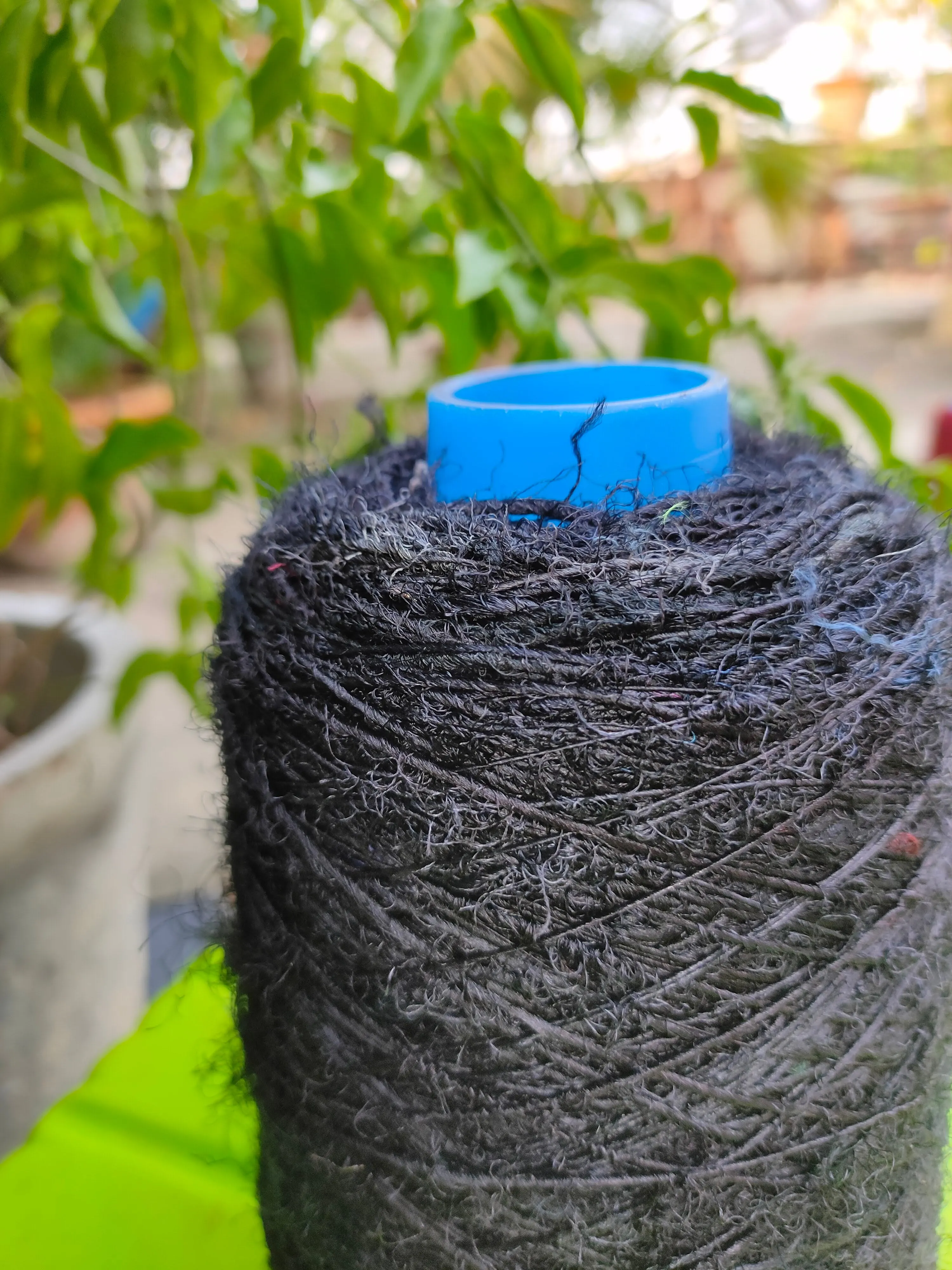 Recycled Sari Silk Yarn Prime - Black