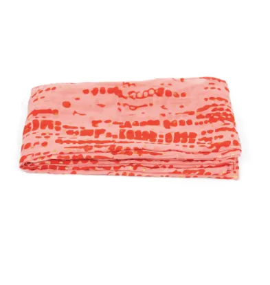 Red and Pink Tie-Dye Cotton Scarf