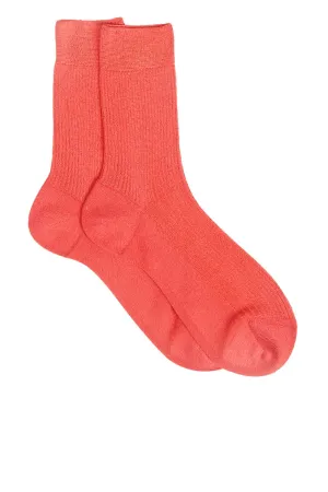 Red One Ribbed Sock