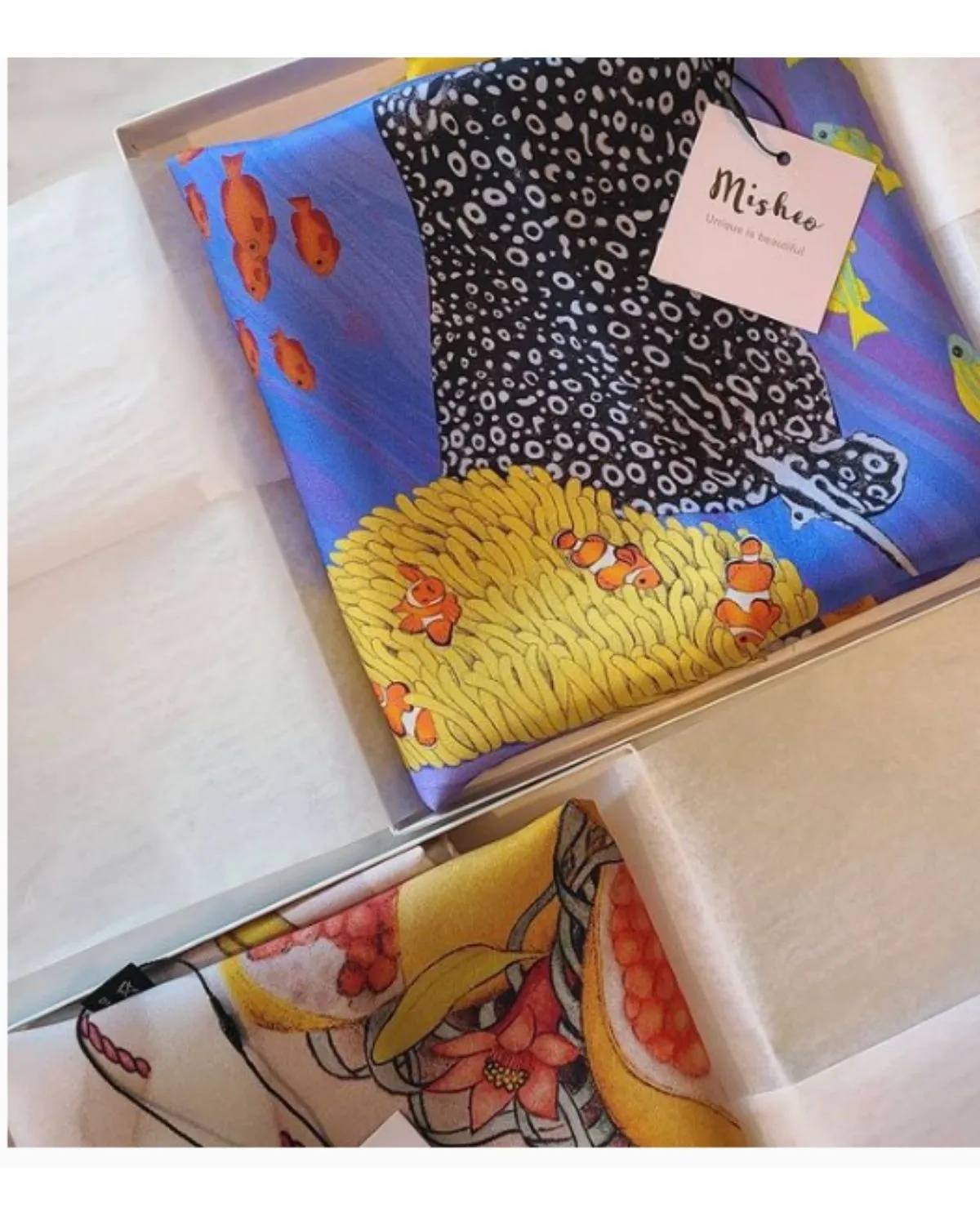 RED PANDAS CITRUS SILK SCARF