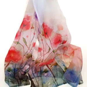 Red Poppy Cupro Scarf