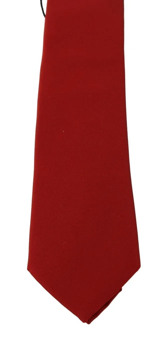 Red Silk Solid Classic Tie