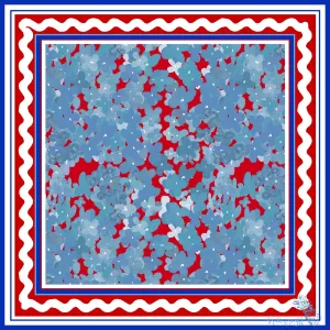 Red/Blue Ditzy Floral Scarf