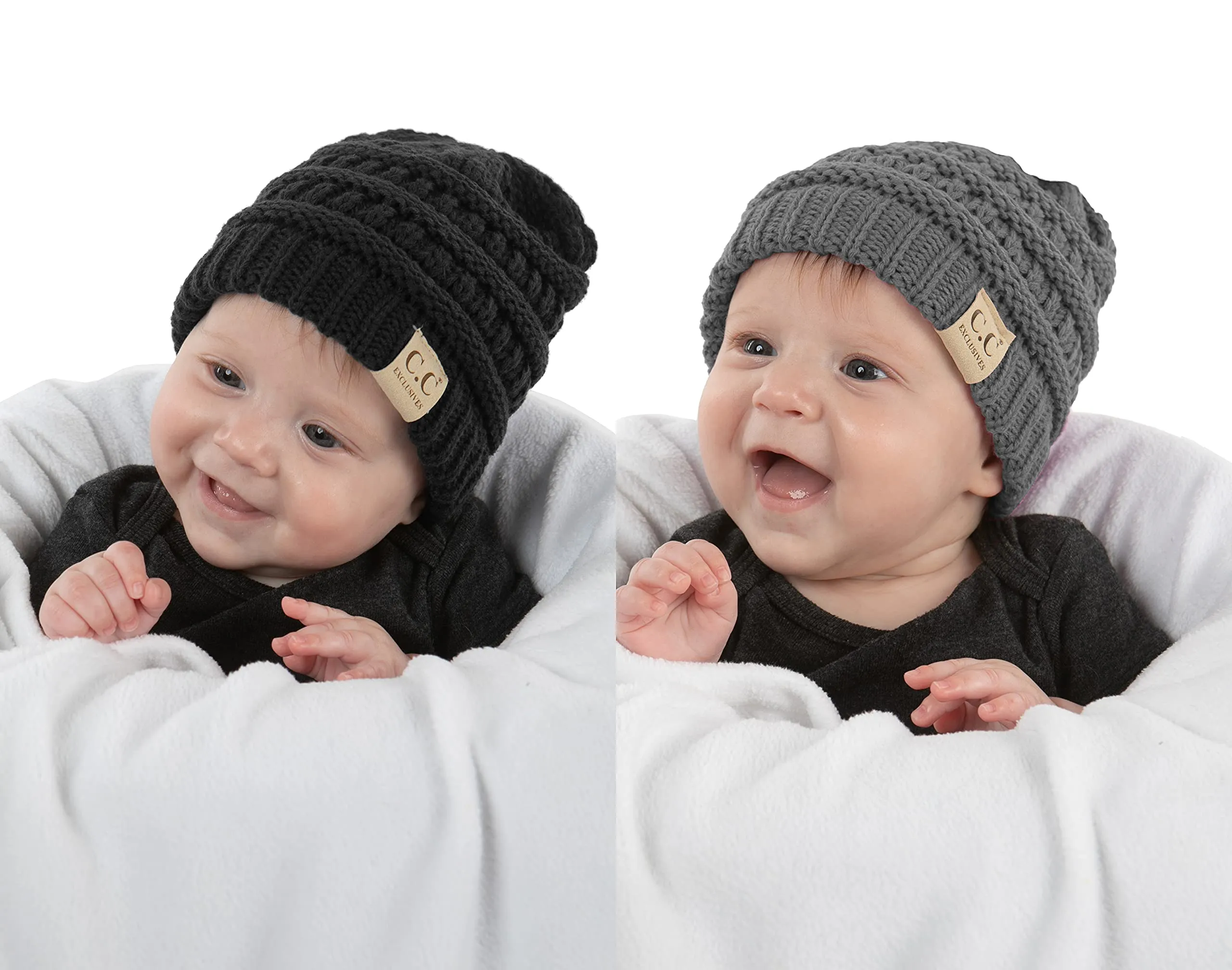 Ribbed Knit Baby Beanie by Funky Junque