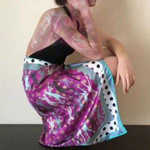 ROSSELLARAMA "GOLFERS DOTS" 100% SILK TWILL SCARF