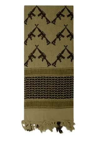 Rothco 8737 Scarf: Crossed Rifles Shemagh Tactical Scarf