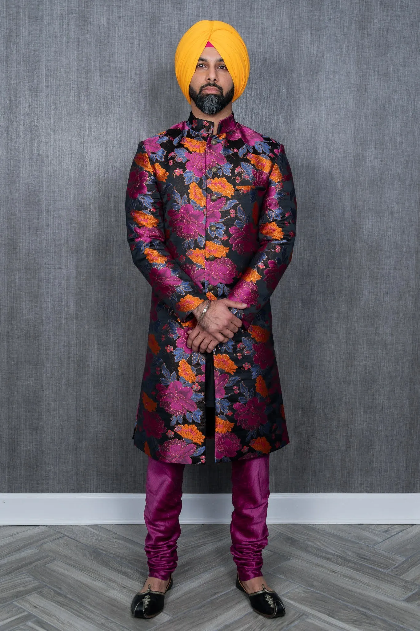 SAGAR Floral Sherwani Jacket (Ready-to-Ship)
