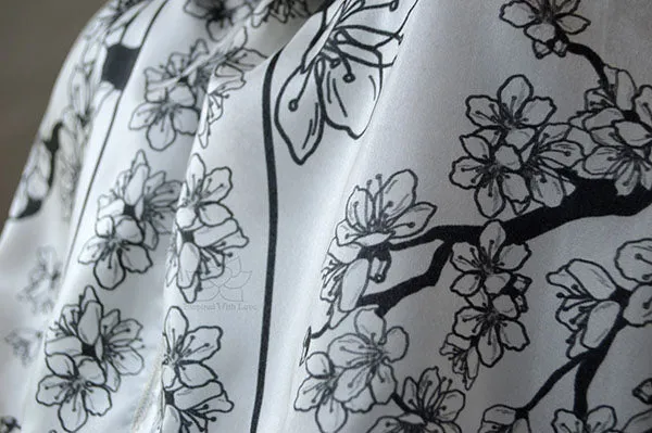 Sakura Cherry Blossom Printed Scarf