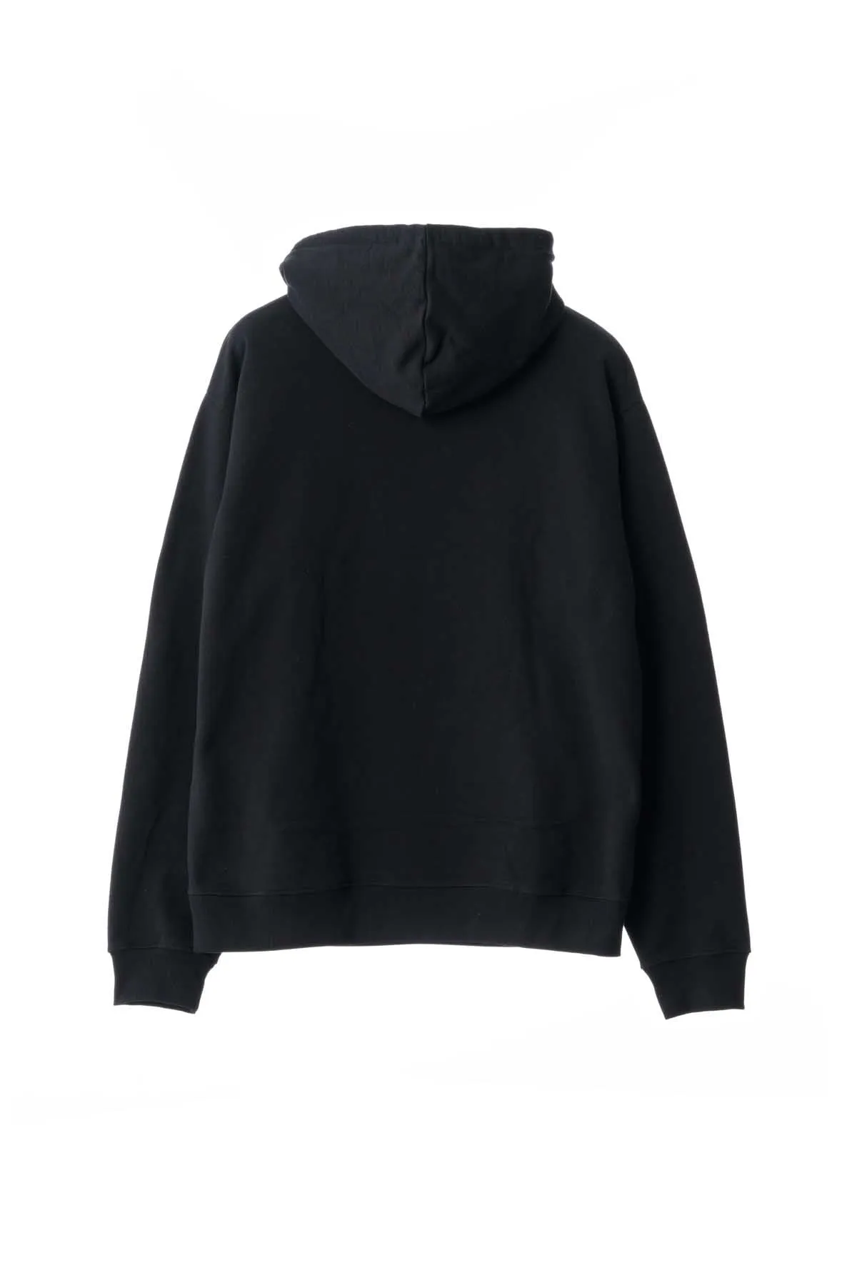 SATIN COLLEGE HOODIE - SOLID BLACK
