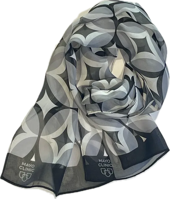 Scarves , imprinted Mayo Clinic logo