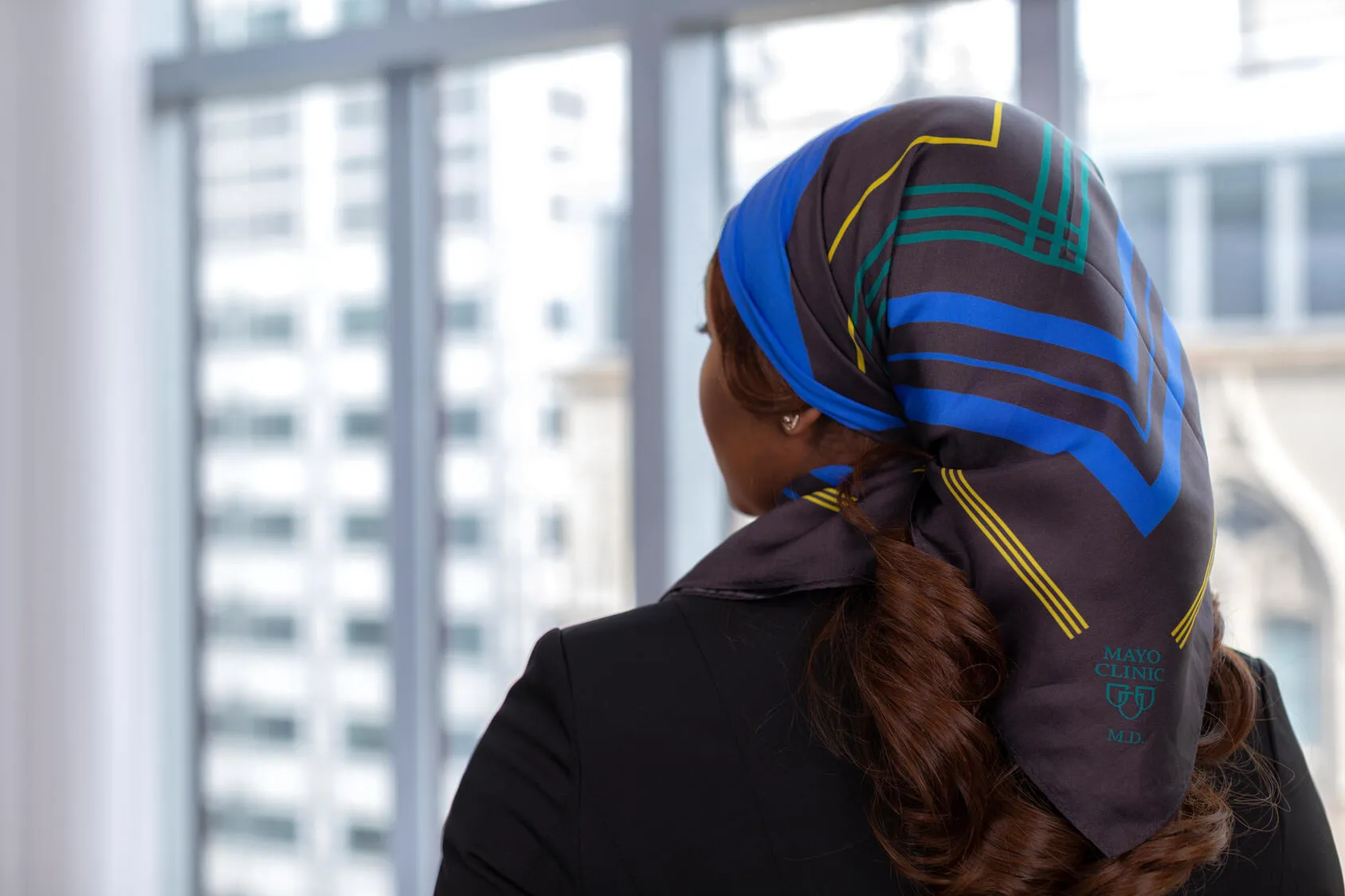 Scarves , imprinted Mayo Clinic logo