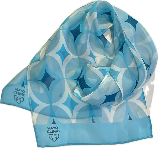 Scarves , imprinted Mayo Clinic logo