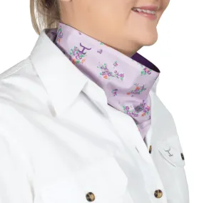 SCF2507 Just Country Carle Double Sided Scarf Lavender Posey/Purple