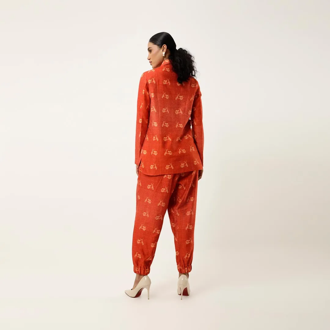 SCOOTER PRINTED JACKET WITH JOGGERS