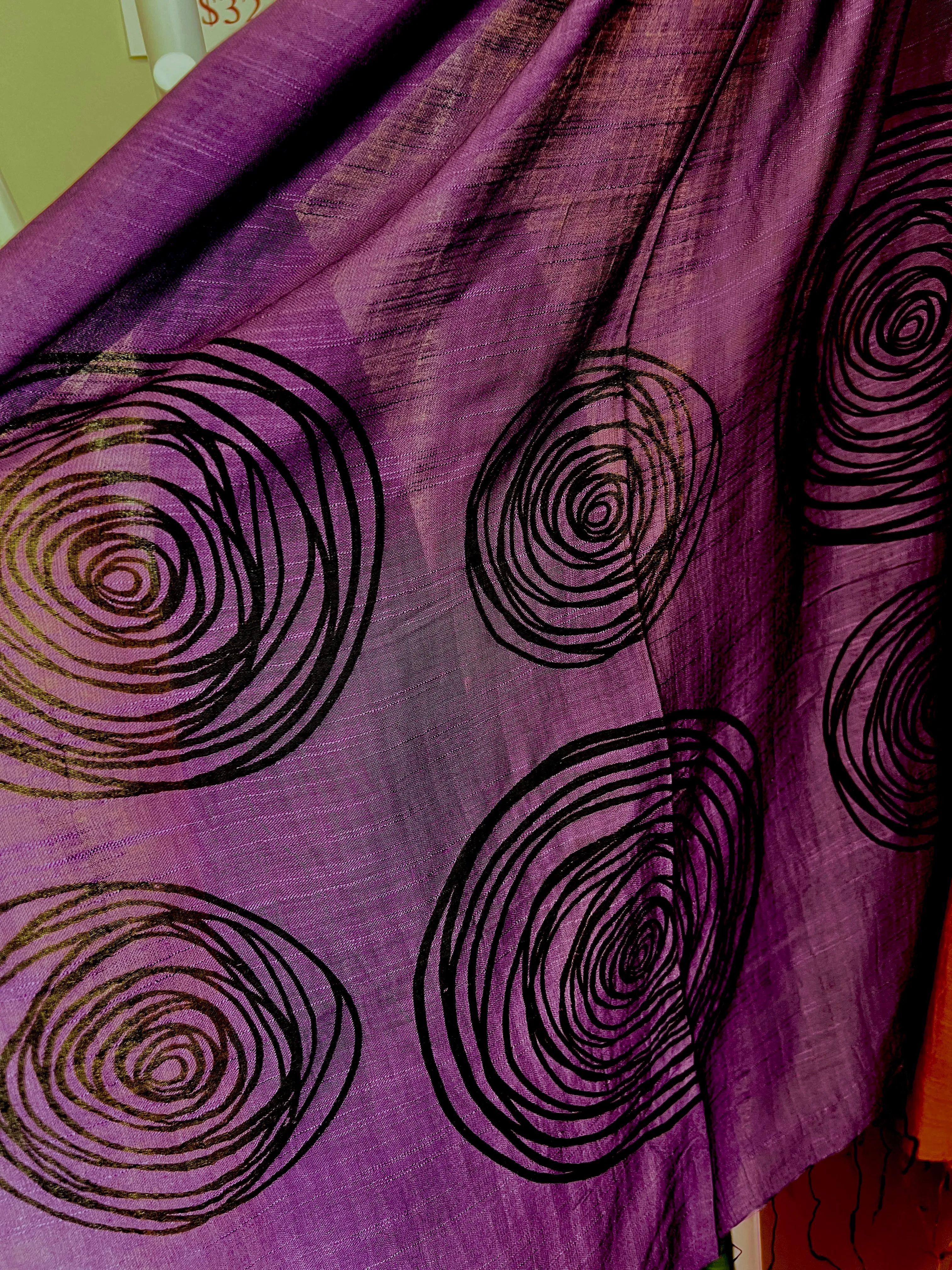 Screen Printed Silk Blend Scarves in 14 colors and patterns, hand printed in Vietnam