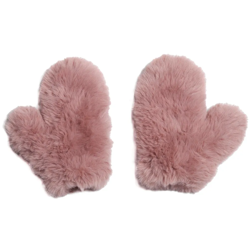 Signature Knitted Faux Fur Mitten