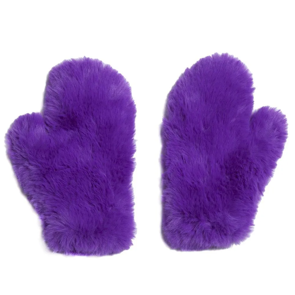 Signature Knitted Faux Fur Mitten
