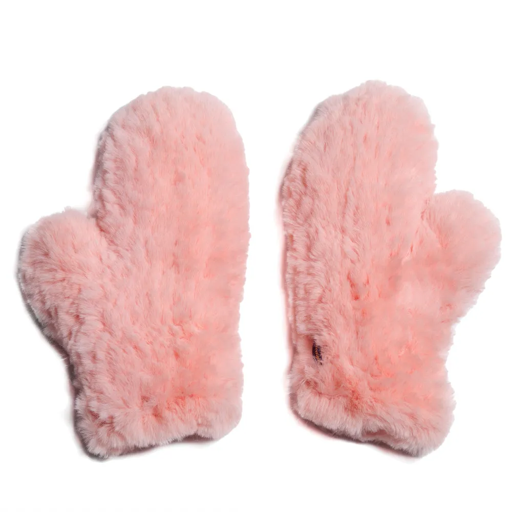Signature Knitted Faux Fur Mitten