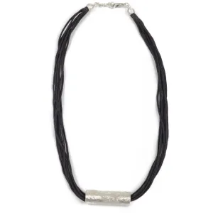 Silk and Silver Necklace