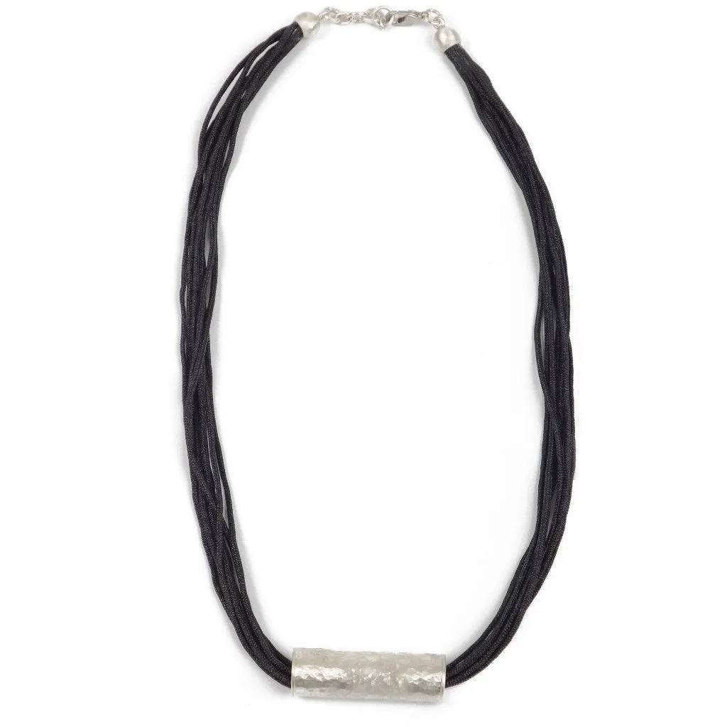 Silk and Silver Necklace