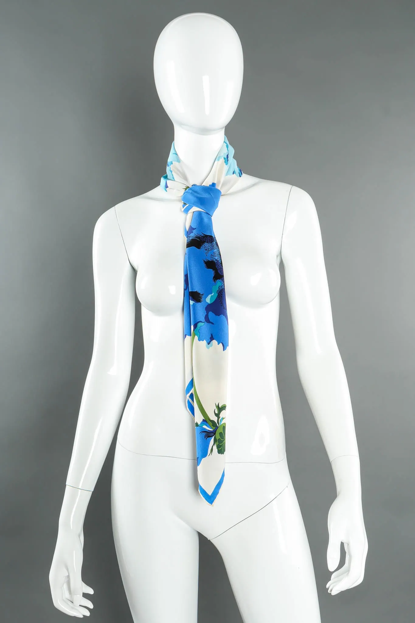 Silk Carnation Floral Scarf