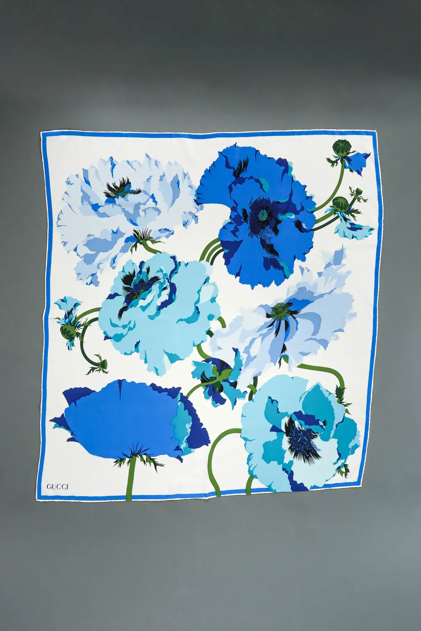 Silk Carnation Floral Scarf