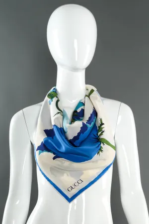 Silk Carnation Floral Scarf