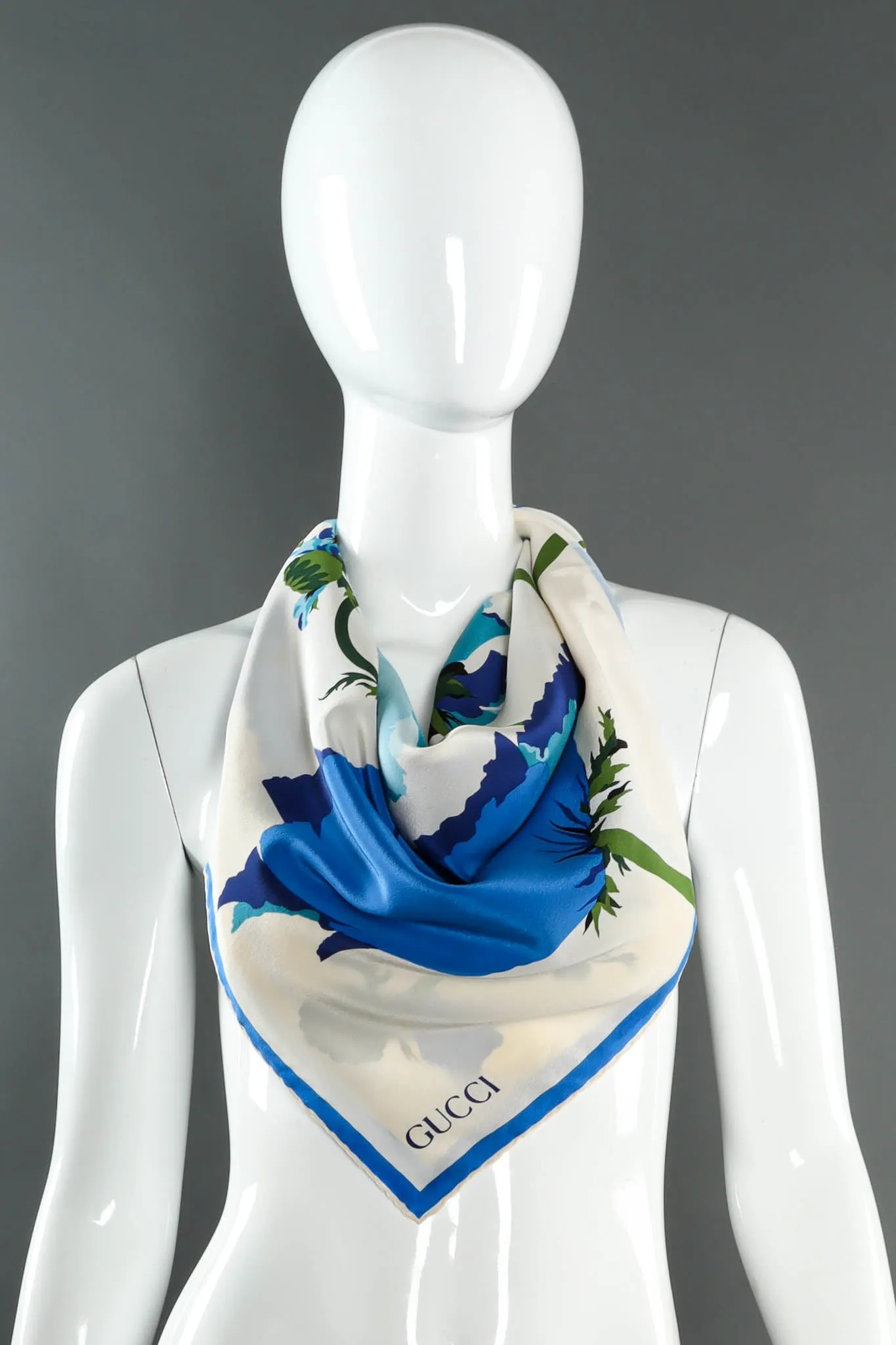 Silk Carnation Floral Scarf