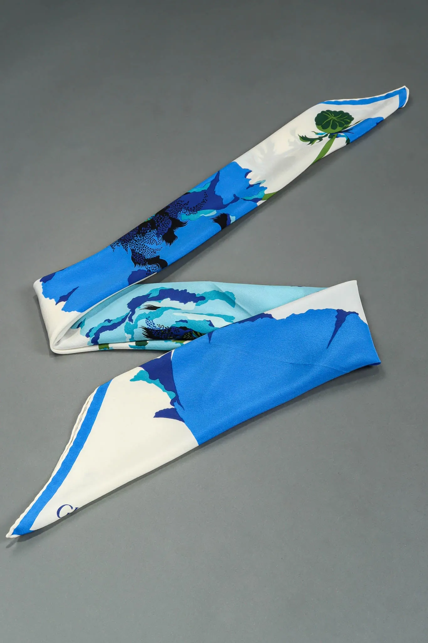 Silk Carnation Floral Scarf