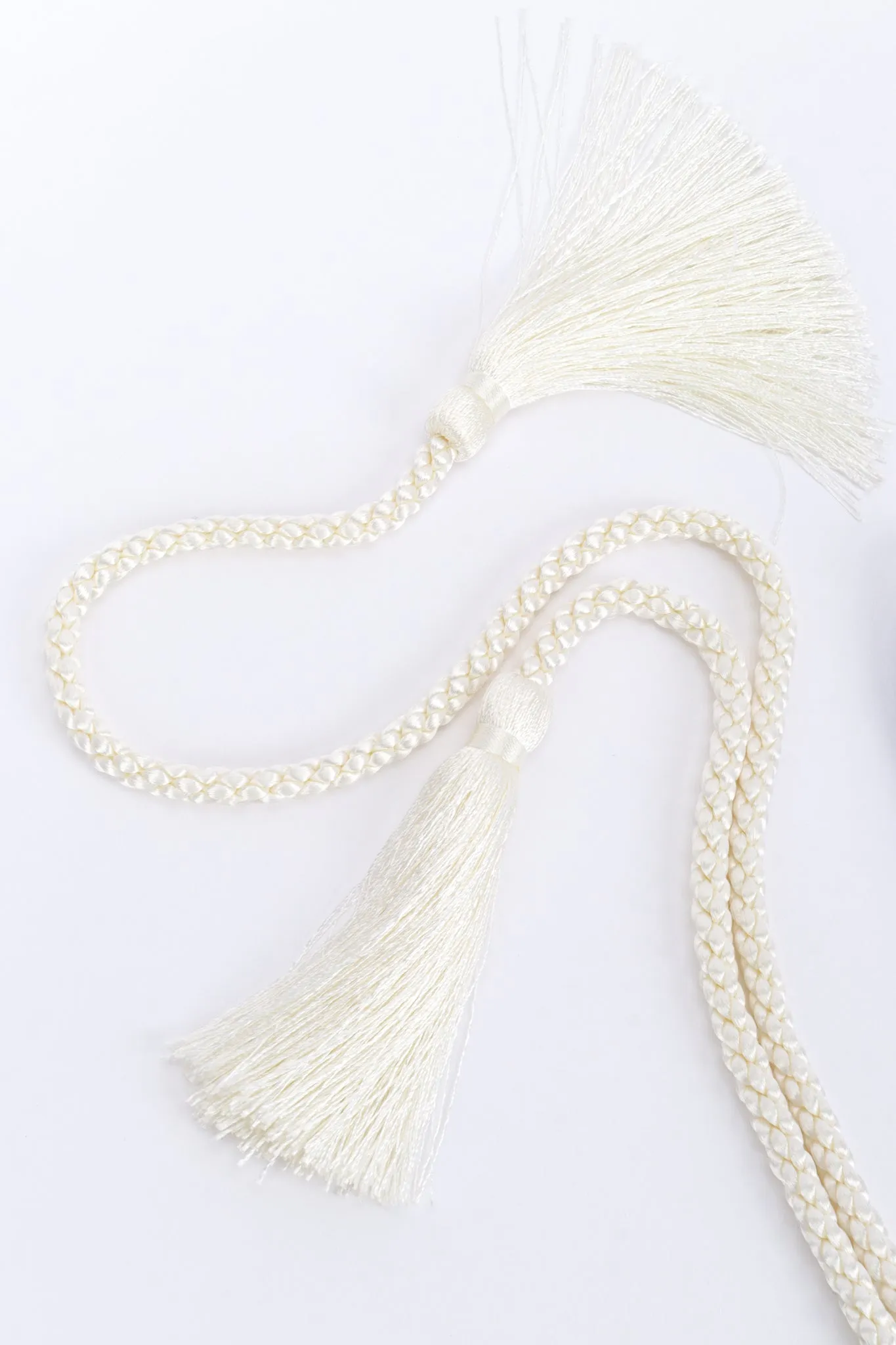 Silk Floral Beaded Tassel Belt