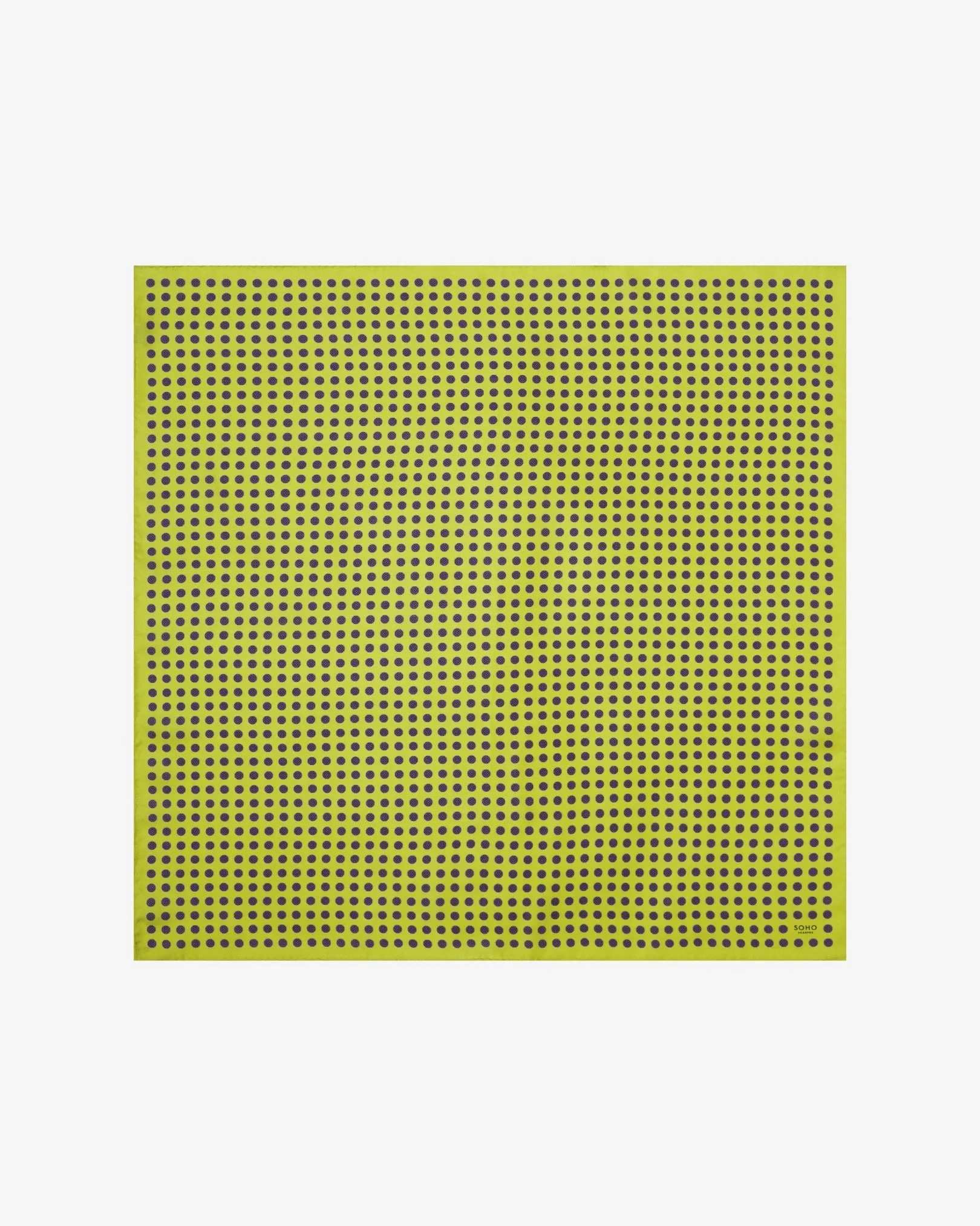 Silk Geometric Neckerchief - Skytree Lime