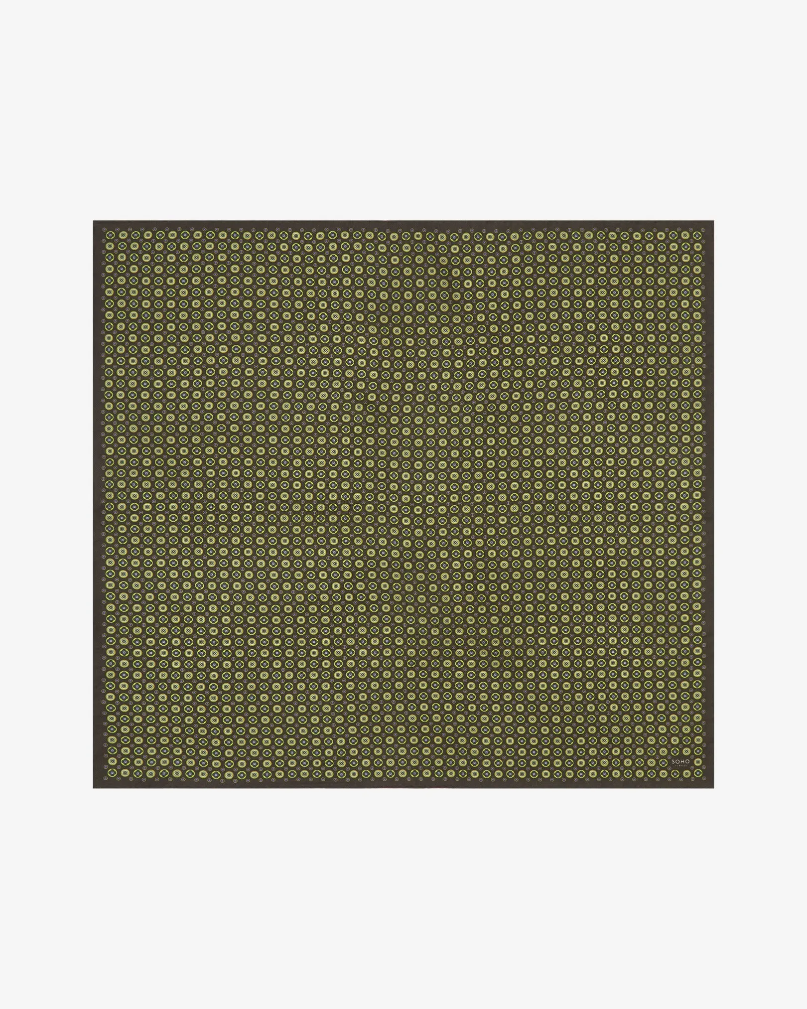 Silk Geometric Neckerchief - Toshima Green